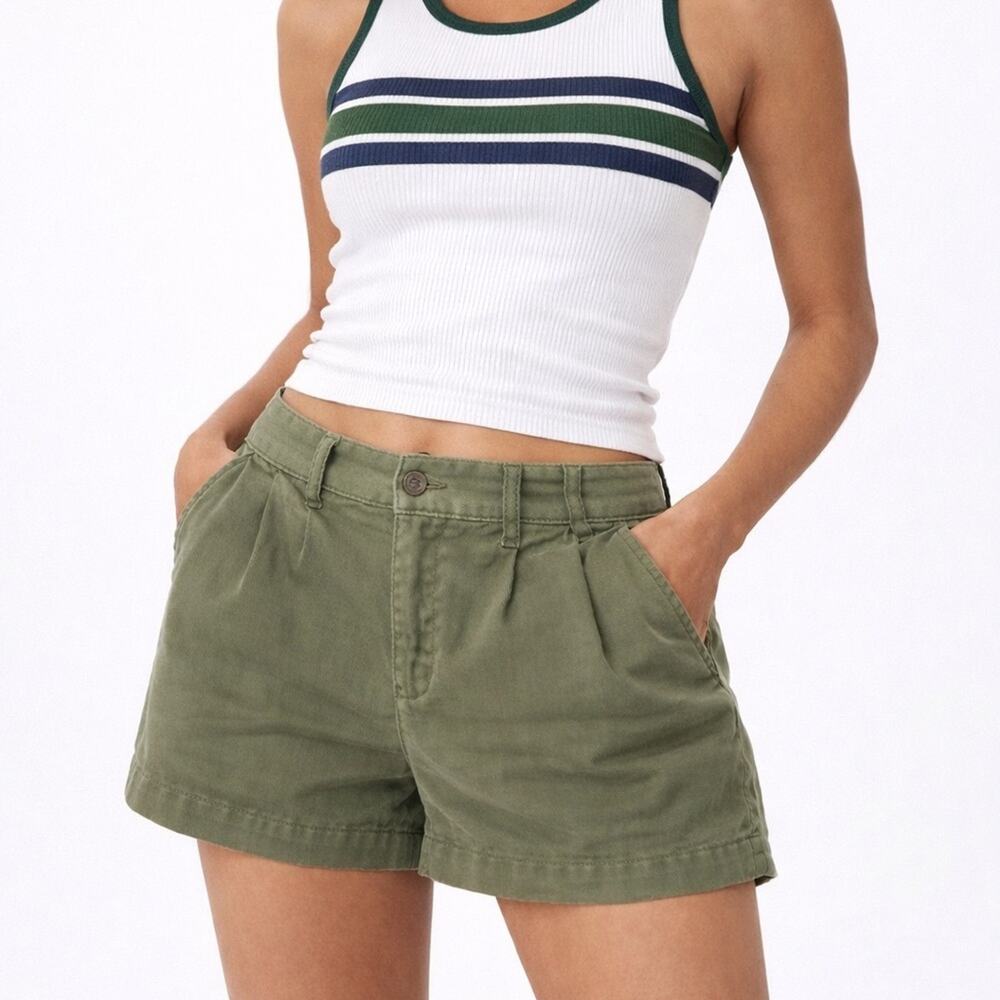 Free People Billie Chino Shirts Green Size 2